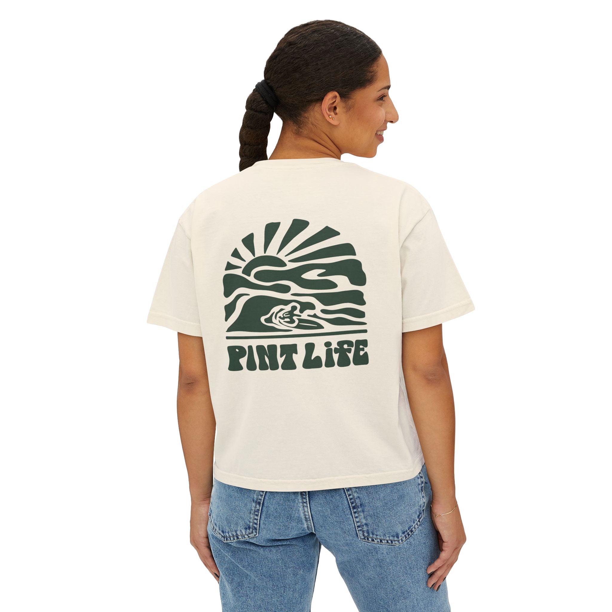 Retro Surf Sun - Women's Boxy Pint Life Tee