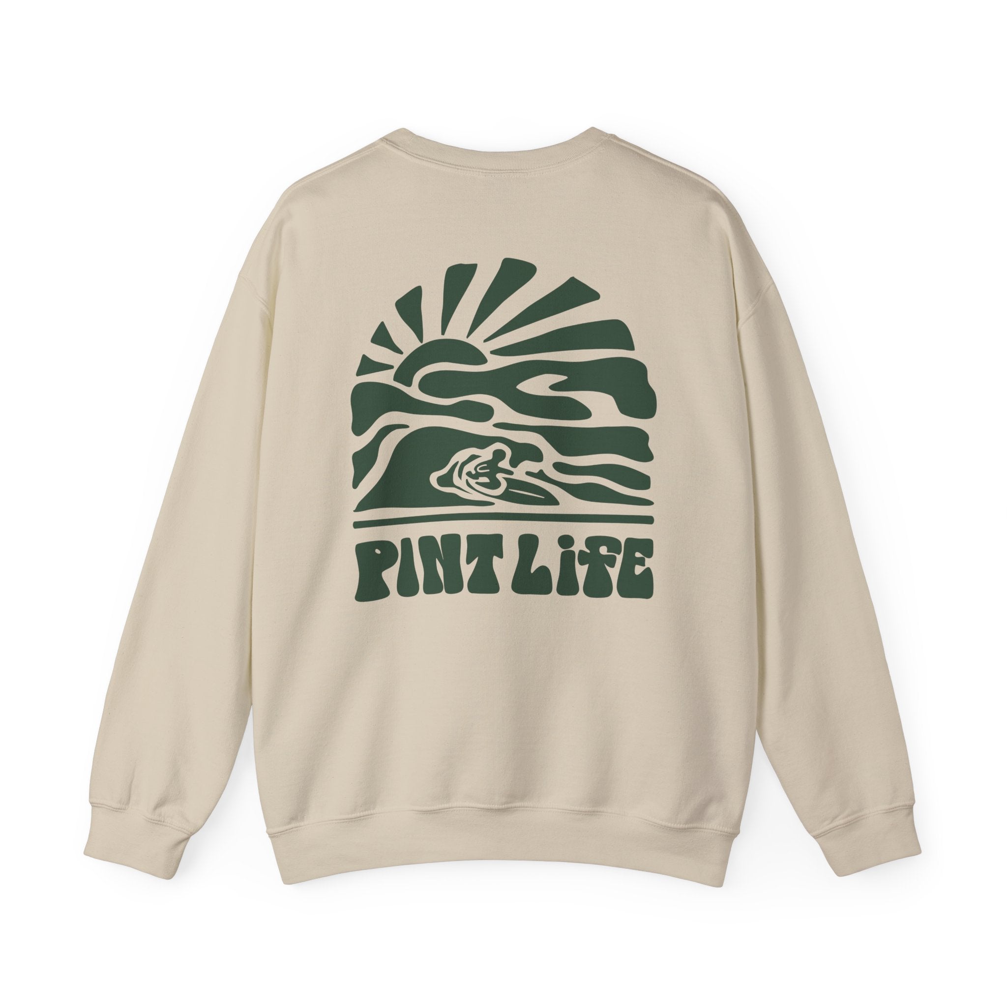 Crewneck Sweatshirt — Pint Life Surf & Sunset Graphic