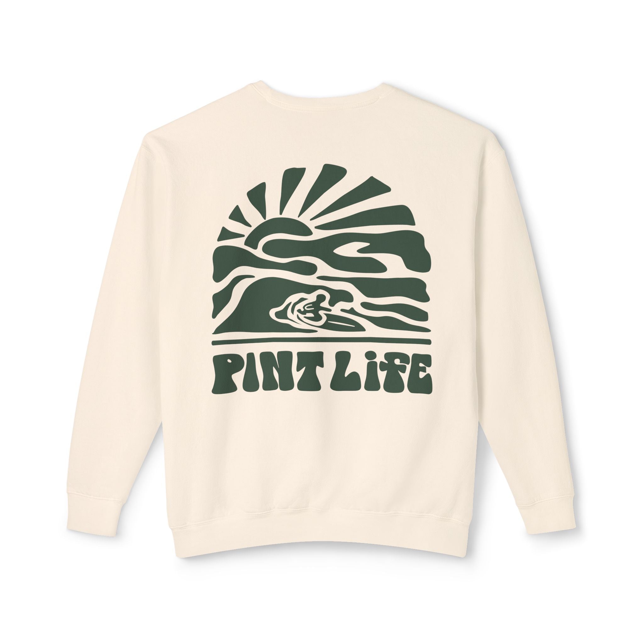 Pint Life Retro Surf Sun Crewneck Sweatshirt