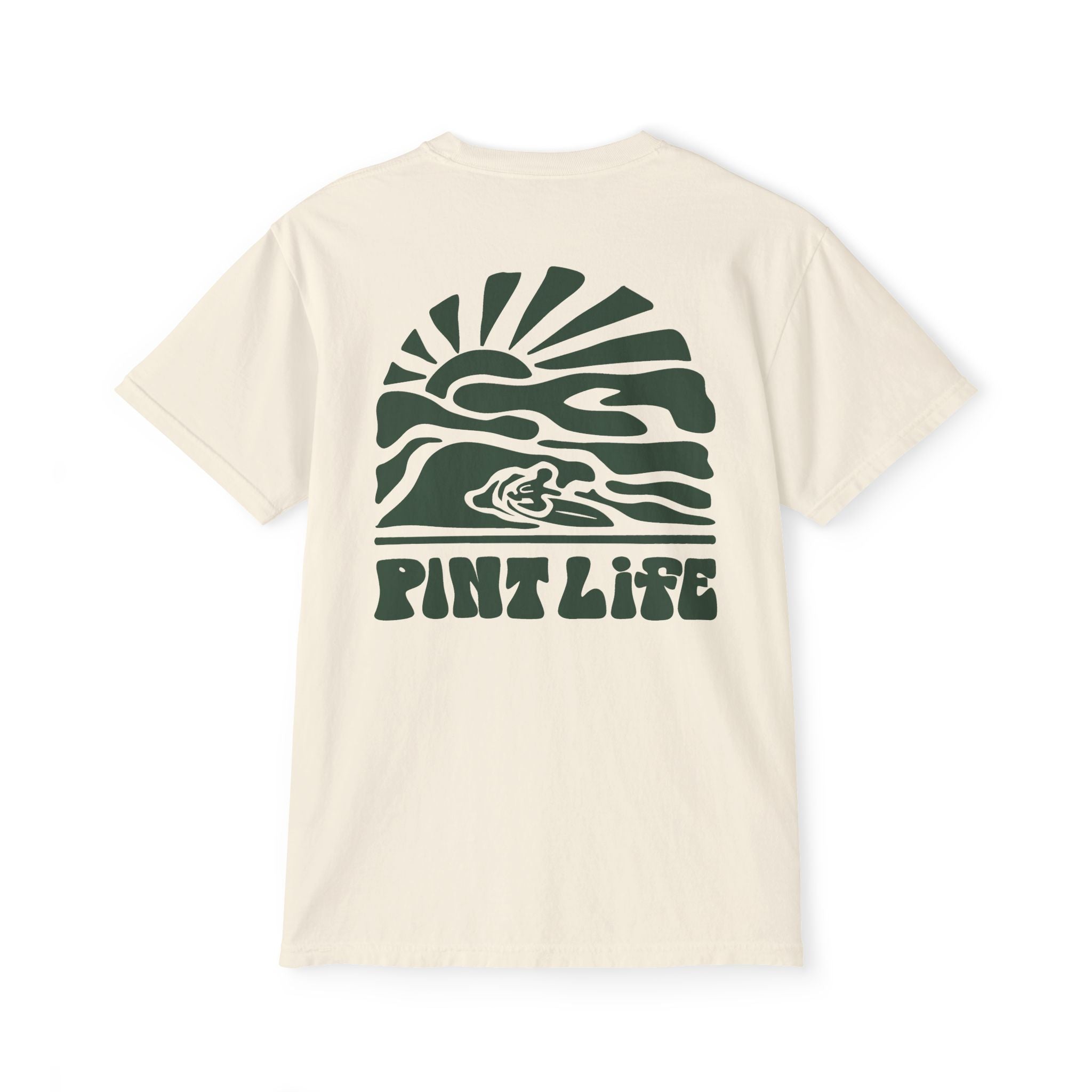 Retro Surf Sun — Pint Life Pocket T‑Shirt
